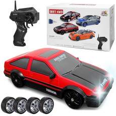 Carrinho de Controle Drift 4x4 Recarreg�vel Corola Vermelho