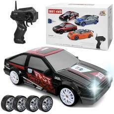 Carrinho de Controle Drift 4x4 Recarreg�vel Corolla Preto Carro Infantil para Meninos
