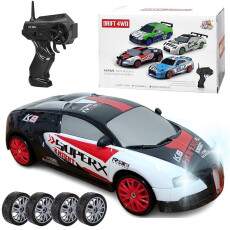 Carrinho de Controle Drift 4x4 Recarreg�vel Bugatti 1:24 Rodas Extra Infantil