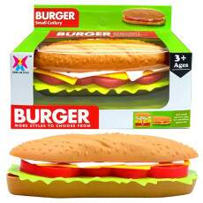 Lanche Educativo para Montar e Desmontar encaixando Ingrediente Baguete de Brinquedo