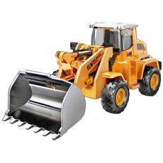 M�quina Trator P� Carregadeira Carrinho Miniatura Fric��o