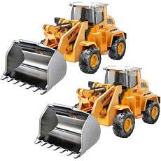 2 Tratores Brinquedo Carrinho Cole��o P� de Metal Realista