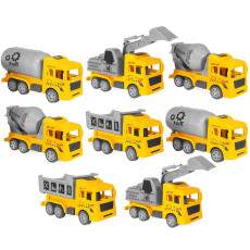 Kit 8 Caminh�es Constru��o Infantil Educativo com Fric��o