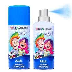 2 Tintas Azul Spray Cabelo Maluco Lav�vel Carnaval Infantil