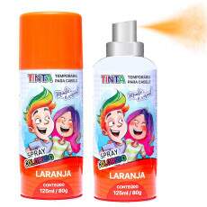 2 Tintas Laranja Spray Cabelo Maluco Lav�vel Carnaval Festa