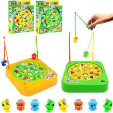 Kit 2 Jogos Pega Peixe Pescaria com Varinha Infantil Maluca