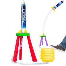 Super Foguete de Brinquedo Apollo Grande + Base e Lan�amento