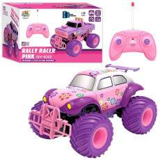 Super Jip�o Controle Remoto 2.4Ghz Carrinho Rally Racer Rosa Meninas
