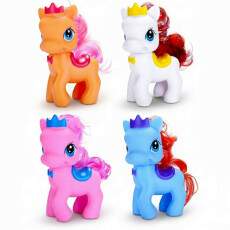 Cole��o 4 Pequenas P�ny Unic�rnio Coloridos Presente Meninas