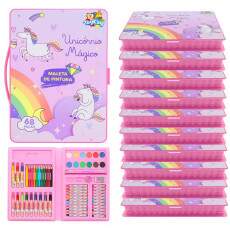 10 Estojos Colorir Unic�rnio 68p�s lembran�a Festa Presente