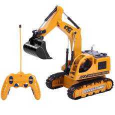 Escavadeira com Esteira Controle Luz Super Trator Presente