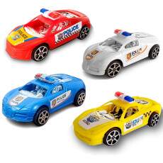 Carro de Pol�cia a Fric��o Kit com 4 Carrinhos Infantil