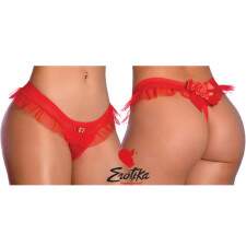 Tanga Fio Dental com Babado Nupcial Ertika