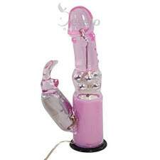 Vibrador Rotativo com Estimulador Clitoriano e Cinta Ajustvel 