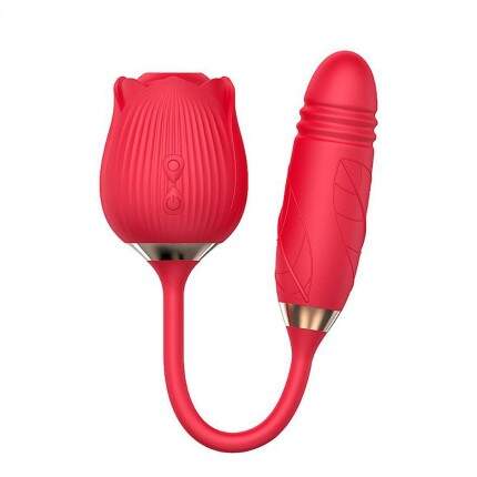 Flower Estimulador de Clitris e Ponto G com Vai e Vem