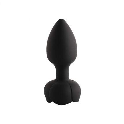 Plug Anal em Silicone com Vibrador e Controle