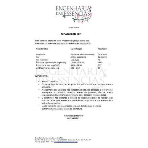 Nipaguard SCE - CLARIANT - Opes: 15/09/2026