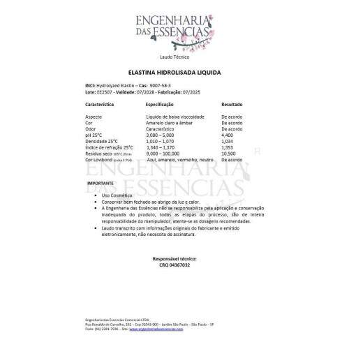 Elastina Hidrolisada Liquida - Opes: 07/2028