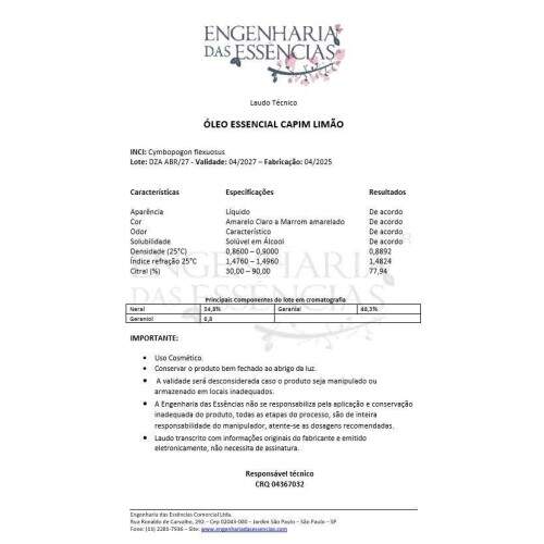 leo Essencial de Capim Limo - nica Opo: 04/2027