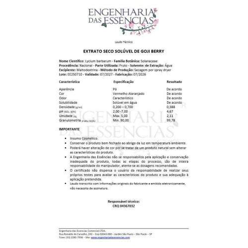 EXTRATO SECO SOLVEL DE GOJI BERRY - Opes: 07/2027
