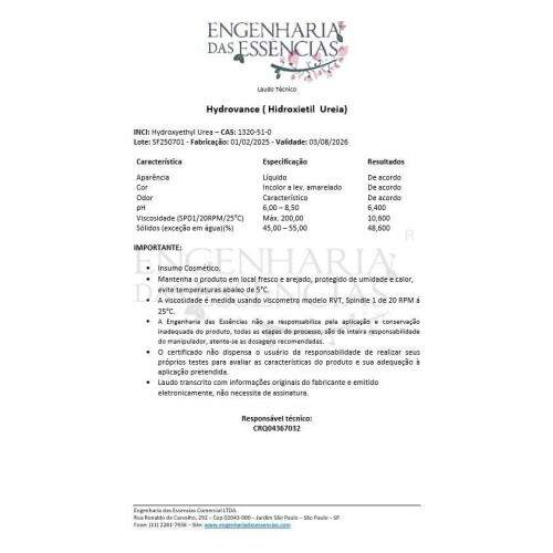 Hydrovance ( Hidroxietil Ureia) - Opes: 03/08/2026