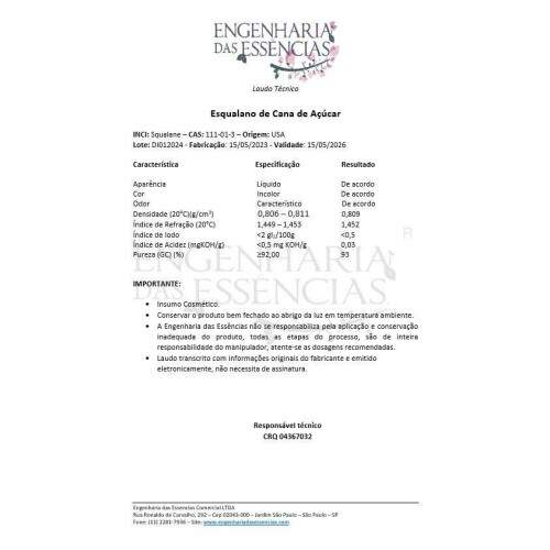 Esqualano de Cana de Acar - Opes: 15/05/2026
