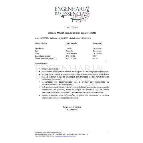 Essncia MISSES Insp. Miss Dior Eau de Toilette - Opes : 16/06/2027
