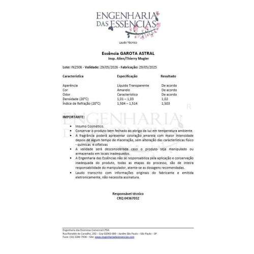 Essncia GAROTA ASTRAL Insp. Alien/Thierry Mugler - Opes : 29/05/2026