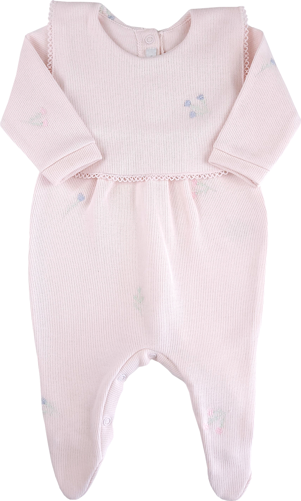 Macacão bebê Lavanda malha tricotada 100% algodão Laluca Baby