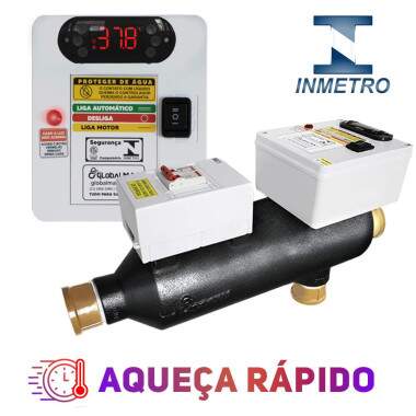 AQUECEDOR DE PISCINAS AUTO G-100 TRIFASICO C/ PAINEL MOVEL 18KW 220V