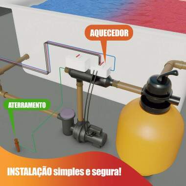 Aquecedor Eltrico para Piscina At 60 Mil Litros Temporizado