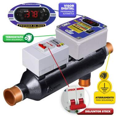 Aquecedor Eltrico para Piscina At 60 Mil Litros Temporizado