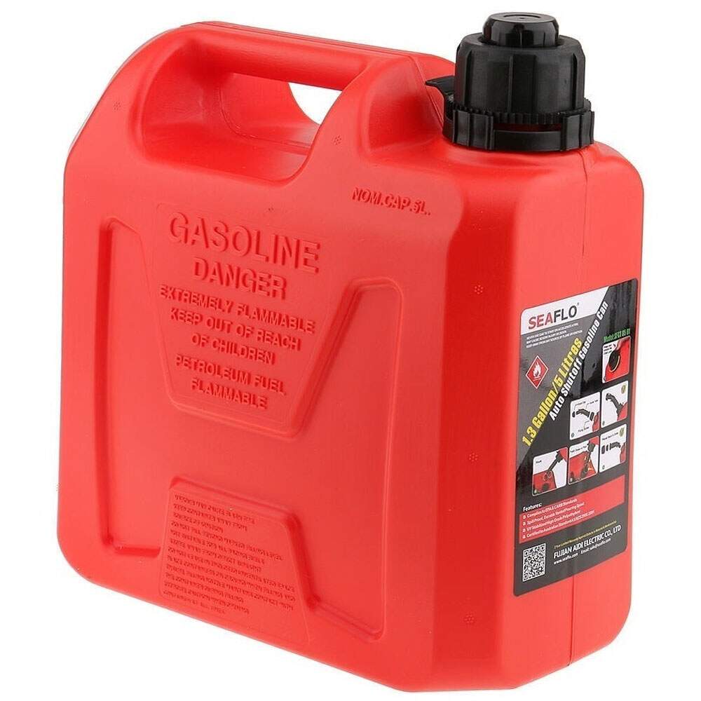 Galão De Gasolina 05 Litros Com Bico Vermelho - Velamar Náutica