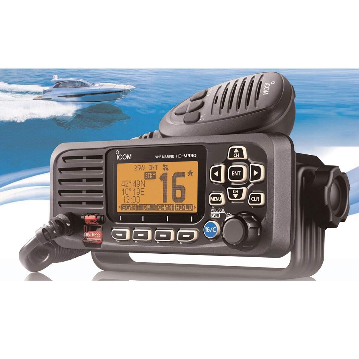 Rádio Marítimo VHF Fixo ICOM IC-M330 Dsc Branco - Velamar Náutica