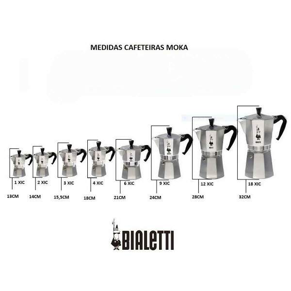 Filtro De Alumnio 3-4 Xcaras Original Cafeteira Bialetti ID995 Confira o seu Modelo na Tabela de Medidas