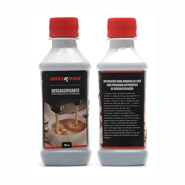 Descalcificante Original Imelkron 250ml Para Cafeteiras e Mquinas de Caf Expresso Delonghi Jura Saeco Philips ID50790