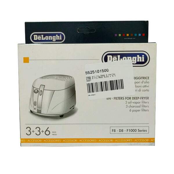 Filtros 5un leo 3un Odor 3un Vapor Fritadeira DeLonghi F895 ID6007