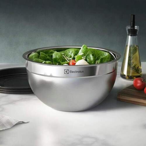 3 Bowls De Inox Electrolux com Tampa Plstica e Muito Estilo
