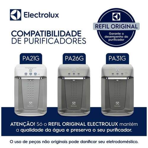 Filtro Refil Original para Purificador de gua Electrolux PA21G PA26G PA31G Refil de longa durao. Troque a cada 12 meses