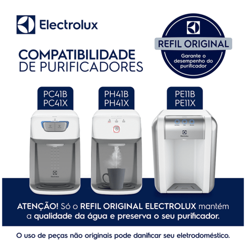 Filtro Refil Original de gua para Purificador Electrolux PA21G PA26G PA31G PE11B PE11X PC41B PC41X PH41B ... ID48103