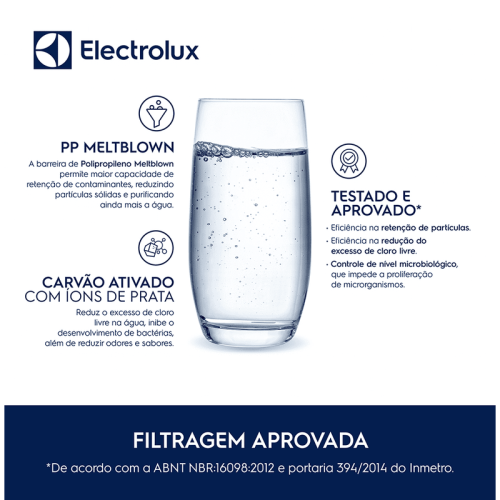 Filtro Refil Original de �gua para Purificador Electrolux PA21G PA26G PA31G PE11B PE11X PC41B PC41X PH41B ... ID48103