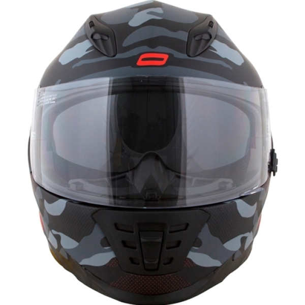 CAPACETE NORISK FF302 DESTROYER MATTE BLK/RED