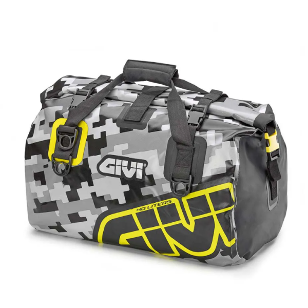 BOLSA GIVI CIL. IMPERM EASY RANGE 40LT CINZA E AMARELO (EA115CM)