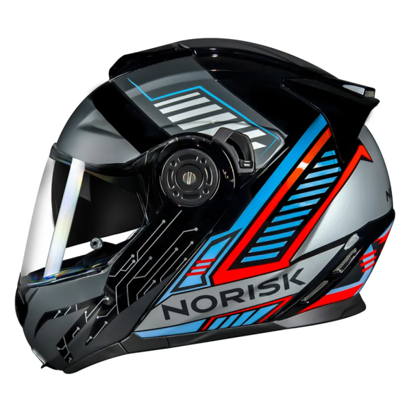 Capacete Norisk Route FF345 Charge Blk/tit/blue 