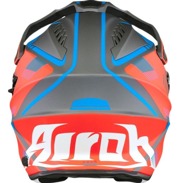 Casco AIROH COMMANDER XS Rosso/Blu Opaco - Modulabile HPC Con Visiera E Frontino, Omologato ECE 2205