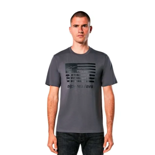 Camiseta Alpinestars Flang Cinza Escuro/Preto 2xl