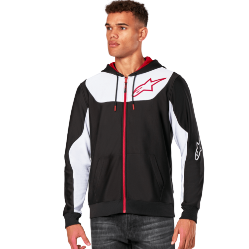 Moletom Alpinestars Sessions V3 Hoodie Preto/Branco/Vermelho