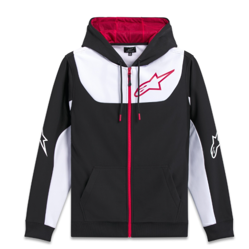 Moletom Alpinestars Sessions V3 Hoodie Preto/Branco/Vermelho