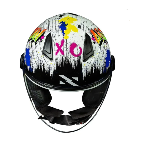 Capacete Norisk Orion Shine White/Orange