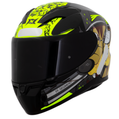 Capacete Axxis Segment Cosa Nostra B13 Amarelo Fluor Gloss